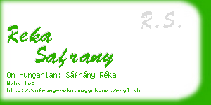 reka safrany business card